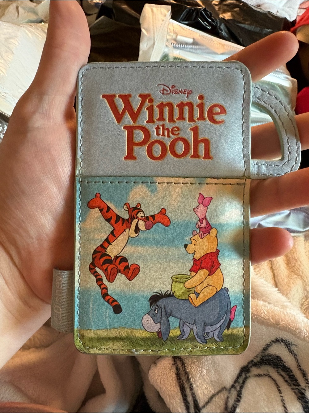 Disney Loungefly Winnie the Pooh Card Holder — Blue, Red, Yellow